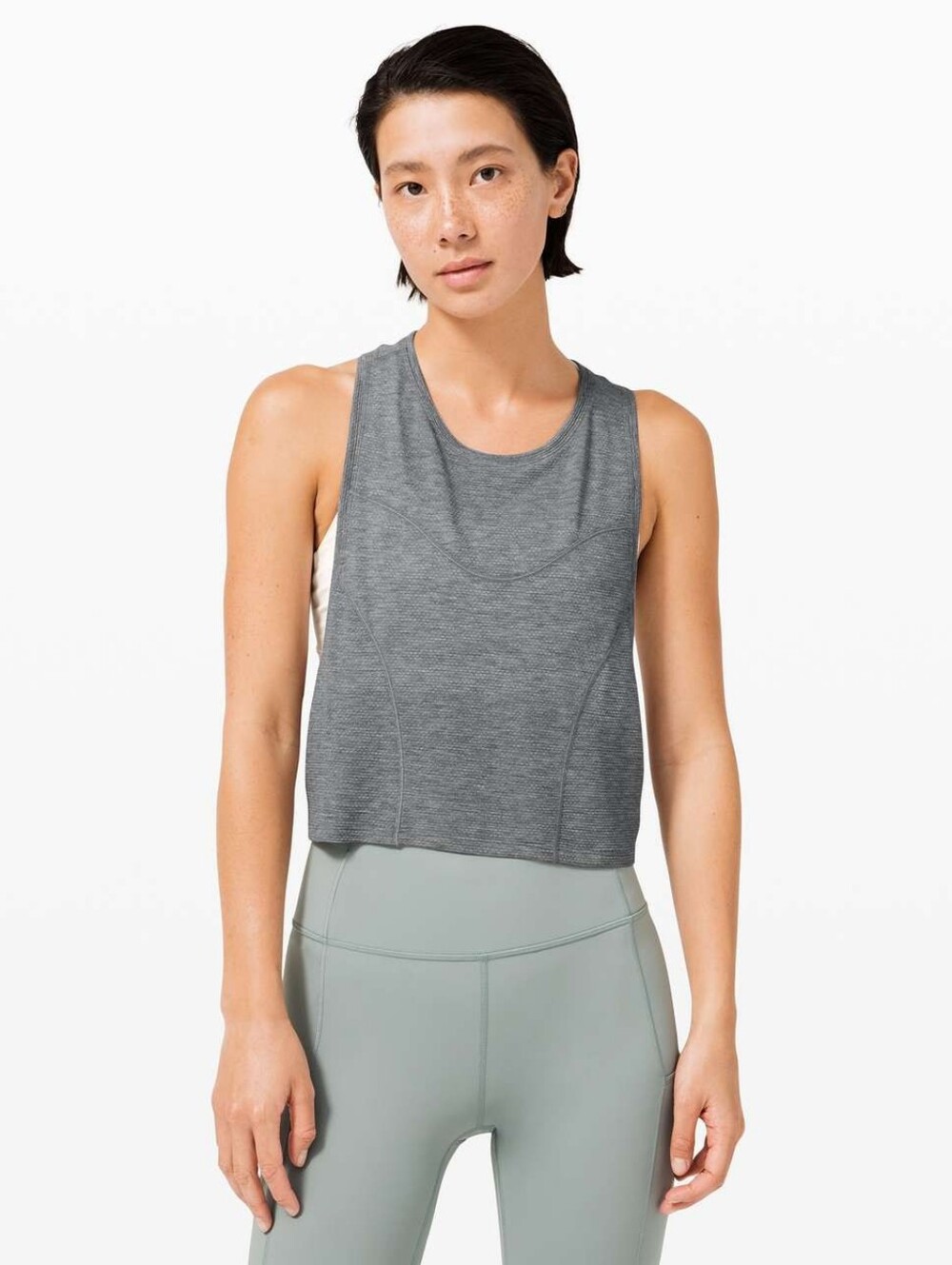 Lululemon Stronger as One Muscle Tank Heathered Asphalt Grey